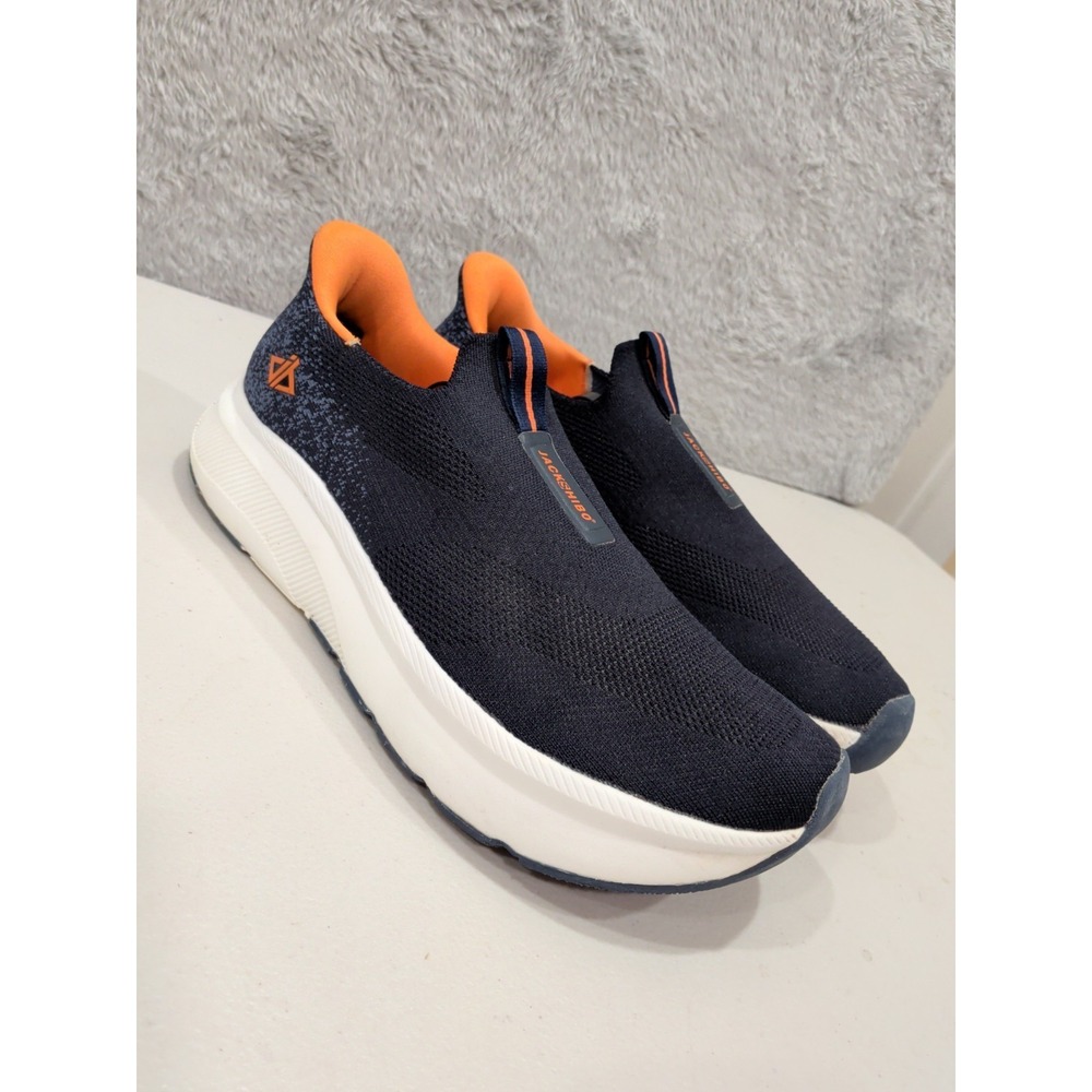 JACKSHIBO Mens Wide Toe Box Shoes Free up Hands Arch Support Orthopedic Sz 11